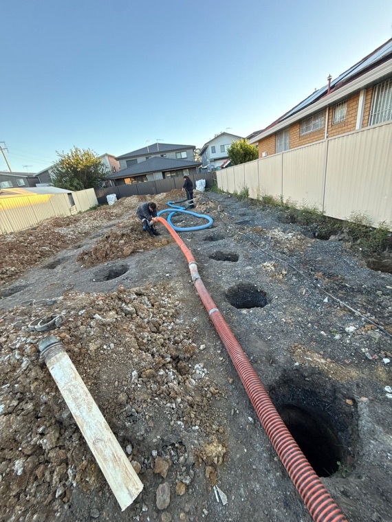 Potholing and trenching with vac truck hoses Sydney residential